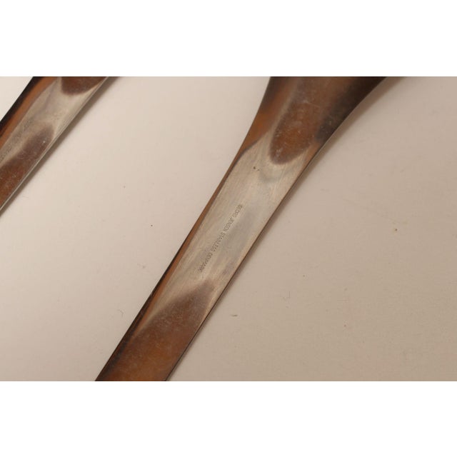 1960s Danish Modernist "Blue Shark" Salad Servers by Svend Siune for Georg Jensen - 2 pc For Sale - Image 18 of 18