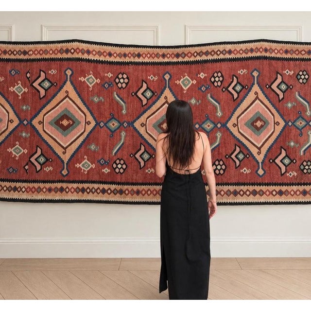 Large Vintage Middle Eastern Tribal Kilim Rug, 1940s For Sale - Image 12 of 12
