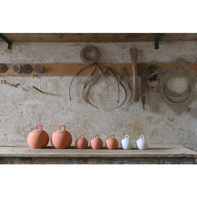 Contemporary Small Salvadané Piggy-Bank in White Clay by Domenico Orefice for Man de Milan For Sale - Image 3 of 3