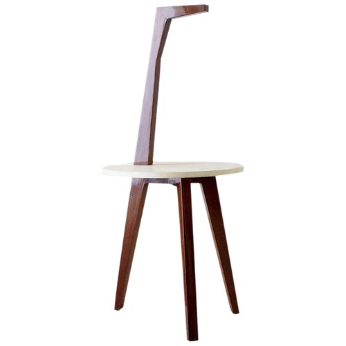 Deco Style Goatskin Vellum Drinks Table With Handle