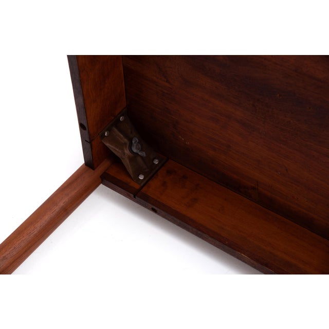 Versatile Mid Century Walnut Writing Desk Dining Table 1960s For Sale - Image 12 of 12