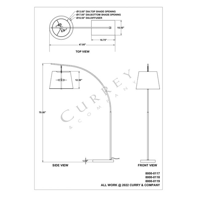 Currey & Company Cloister Nickel Floor Lamp For Sale In Atlanta - Image 6 of 7