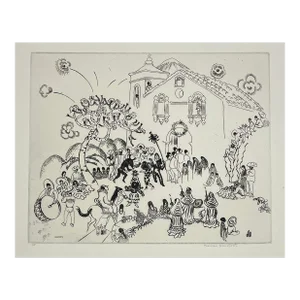 1929 Thomas Handforth Dance of the Tecuanes Etching
