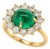 3.32 Carat Colombian Emerald and Diamond Ring, 18k Yellow Gold, Size 6.5 For Sale