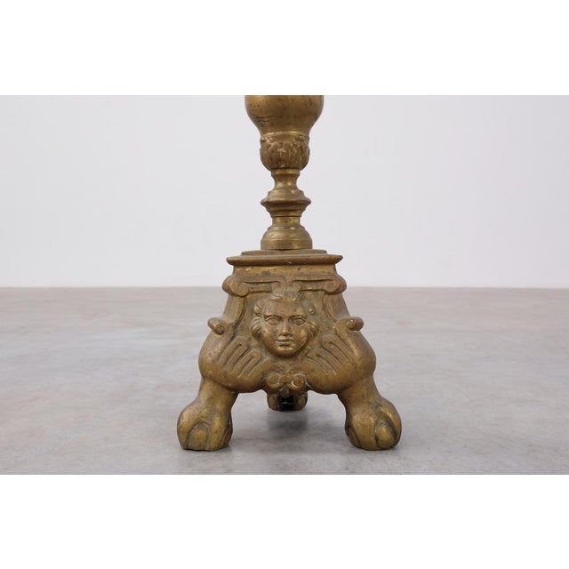 Large 19th Century Copper Church Candleholder, France For Sale - Image 9 of 11