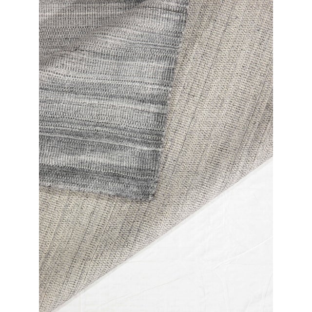 Hand-Knotted Modern Textured Wool & Silk Rug 5'8" X 8'0" For Sale - Image 4 of 4