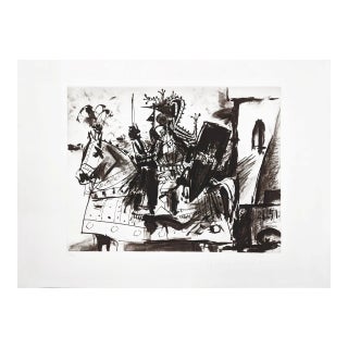 "Cavalier en Armure" 1980s Pablo Picasso Estate Lithograph For Sale