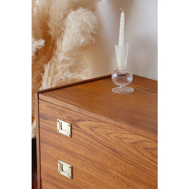 Mid-Century Modern Vintage Danish Teak Chest of Drawers, 1970s For Sale - Image 3 of 12