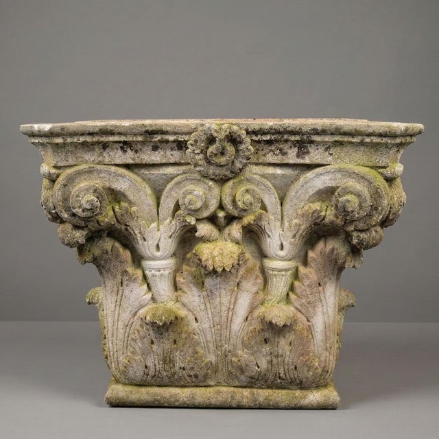 Corinthian Stone Capitals, 1800s, Set of 4 For Sale - Image 5 of 18