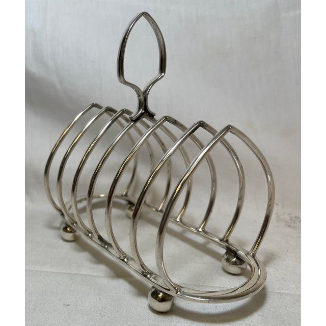 Antique 6 Slice Silver Plate Arched Toast Rack From England - Circa ...