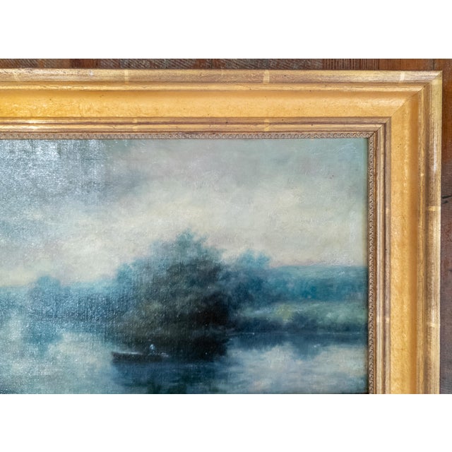 19th Century American Tonalist School Landscape Painting Style of George Inness For Sale - Image 4 of 18