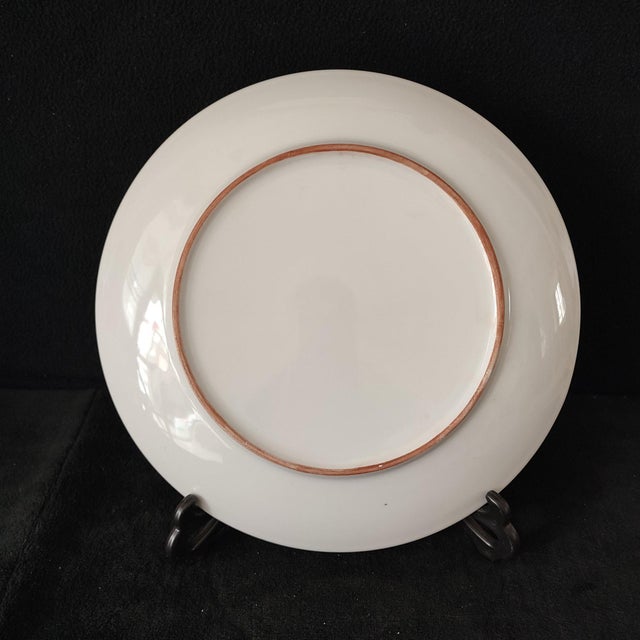 Chinese Ceramic Plate,Blue and White Porcelain Plate Hand Painted Cranes and Pine Pattern For Sale - Image 4 of 10