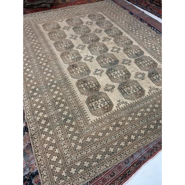 1920s AIRY Nomadic Elephant Track Tribal Carpet Soft Moon Grey, Deep ...
