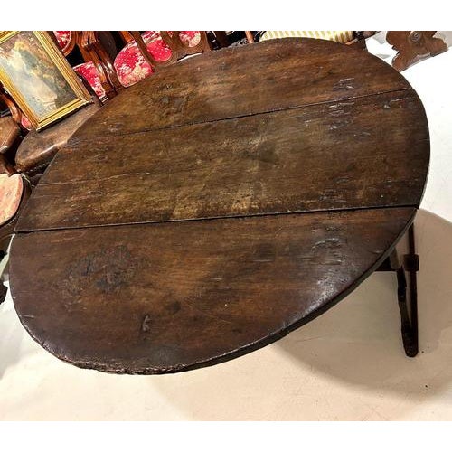 Antique Umbrian Walnut Drop-Leaf Table, 1500s For Sale - Image 5 of 9