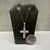 Diamond Cross Pendant Necklace in White Gold – 0.24ctw, 18in, New For Sale - Image 4 of 5