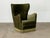 Mid-Century Modern Mid-Century Modern Scandinavian Wingback Lounge Chair in Green Velvet, 1950s For Sale - Image 3 of 13