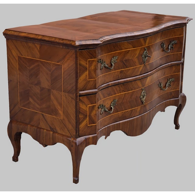 Antique Chest of Drawers with Two Drawers, 1730 For Sale - Image 3 of 12