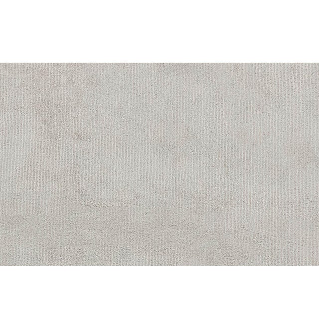 Contemporary Striped Beige Handmade Wool and Silk Rug by Doris Leslie Blau For Sale In New York - Image 6 of 7