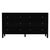 Spritely Home Accent Furniture Mendel 60 in. W Rectangular Wood 6 Drawer Dresser, Black For Sale - Image 4 of 8