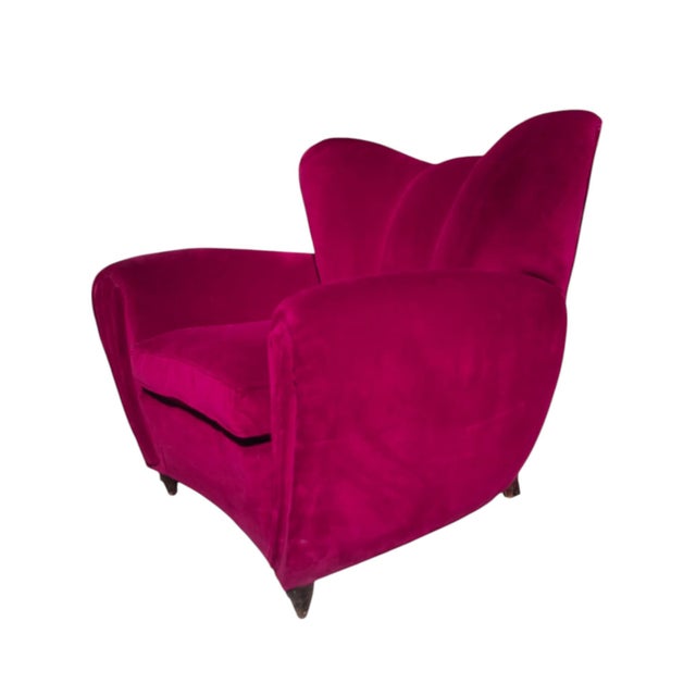 3-Seater Sofa and Armchairs in Velvet attributed to Guglielmo Ulrich, 1950s, Set of 3 For Sale - Image 11 of 15