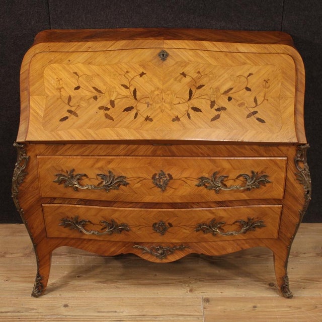 20th Century French Inlaid Bureau, 1960s For Sale - Image 3 of 13