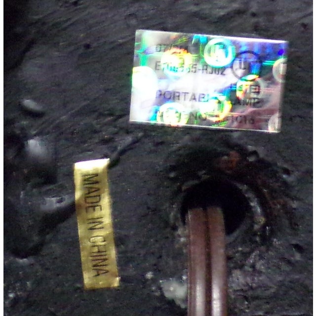 Vintage Cheyenne Victorian Stye Accent Lamp - Resin Base, Filigree/Green Felt Shade For Sale - Image 13 of 15