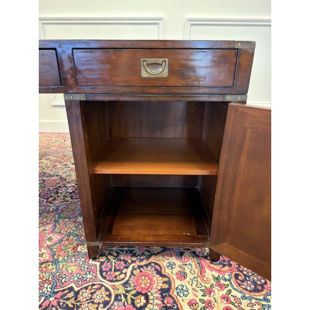 English Campaign Style Desk For Sale - Image 12 of 16