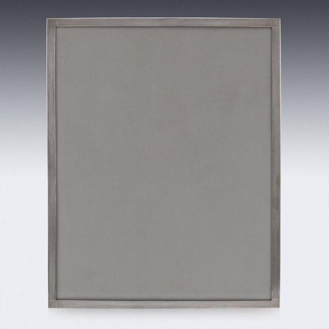 Large 20th Century Art Deco Solid Silver Photo Frame, Birmingham,1950 For Sale - Image 3 of 12