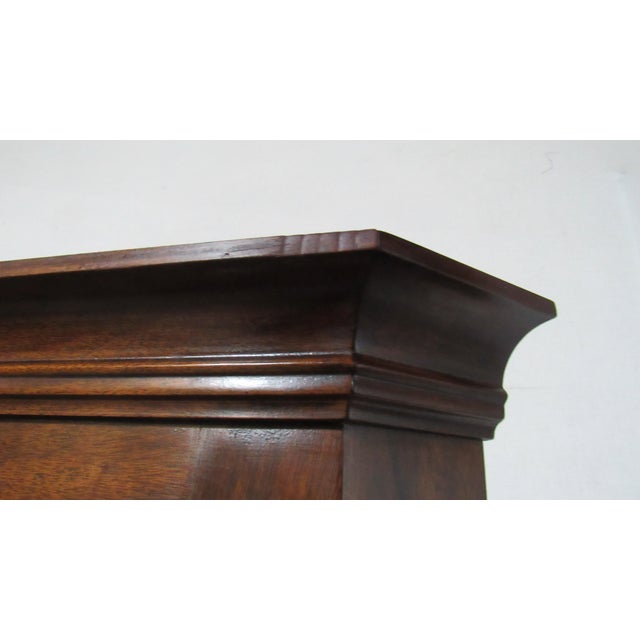 Brown 1980s Henkel Harris Mahogany Corner Cabinet Hutch Cupboard For Sale - Image 8 of 12