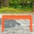 Late 20th Century Vintage Regency Orange Lacquered Fretwork Console Table For Sale - Image 4 of 8
