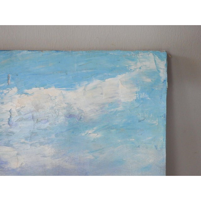 Mid 20th Century Modernist Coastal Seascape Painting For Sale - Image 4 of 7