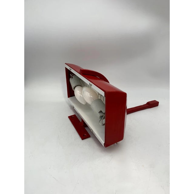 Italian Red Wall Lamp, 1980, Set of 2 For Sale - Image 3 of 5
