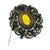 1930s Goldenrod and Peridot Color Large Brooch For Sale - Image 4 of 5