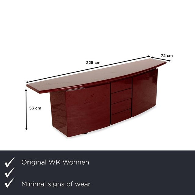 This stylish red sideboard is a real eye-catcher in the living room or hallway. with its various drawers and shelves, the...