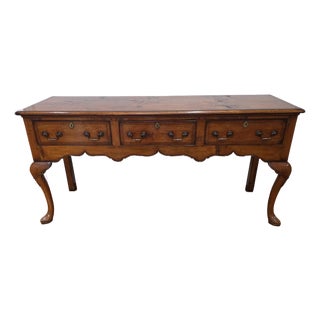 Late 20th C. French Louis XV 3-Drawer Console Table For Sale