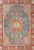 Tribal Antique Turkish Oushak Rug on a Blue Background and Orange-Red Color Border For Sale - Image 3 of 12