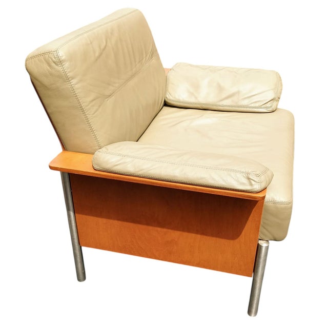 Keilhauer MCM Chair a Masterclass in Material Harmony, Seamlessly Blending Classic Luxury/ Industrial Edge. For Sale - Image 10 of 12