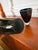 Pair of 1970s Theresienthal Black and Gold Art Glass Vases, Attributed For Sale - Image 12 of 14