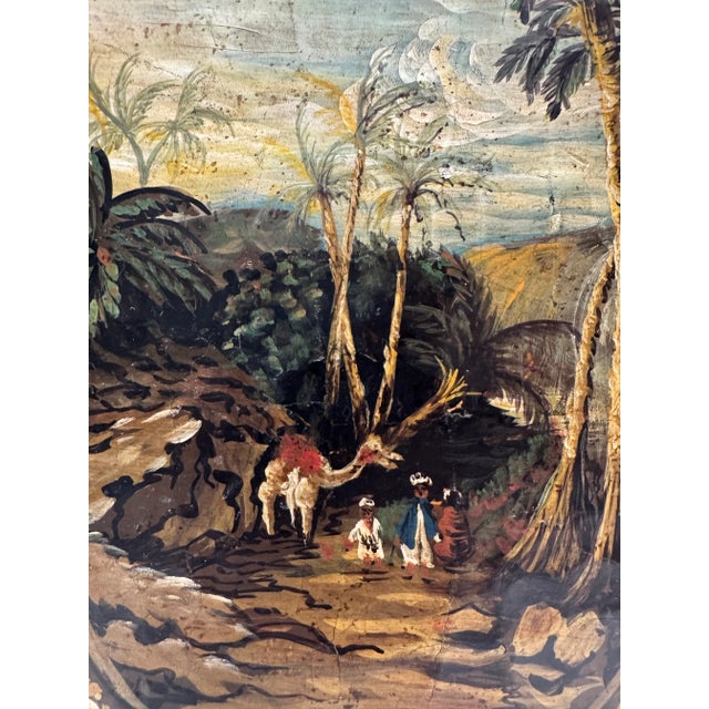 Spanish Colonial John Richard Hand Painted Rectangle Wooden Vase For Sale In Houston - Image 6 of 12