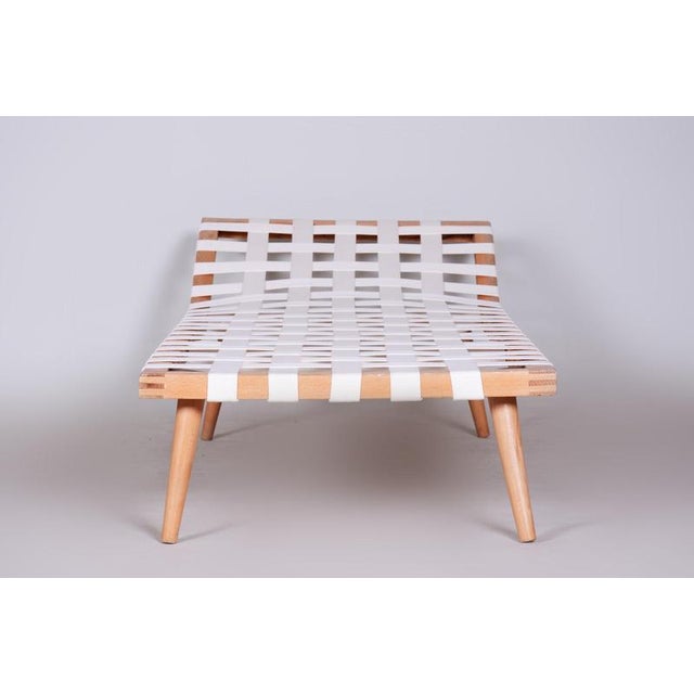 Mid-Century Modern Chaise Lounge in Beech by Jan Vaněk, Czech, 1950s For Sale - Image 10 of 11