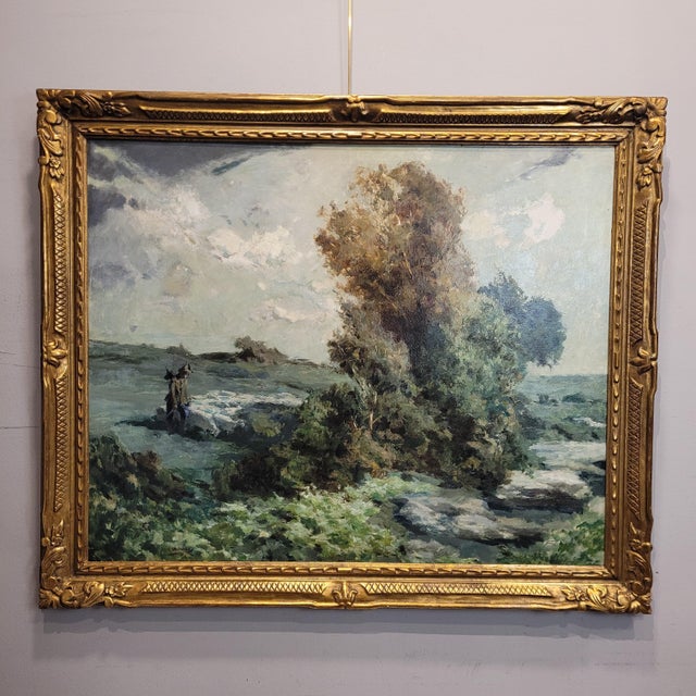 Ricard Arenys Galdón, Landscape with Shepherd, 1950s, Oil on Canvas, Framed For Sale - Image 4 of 18