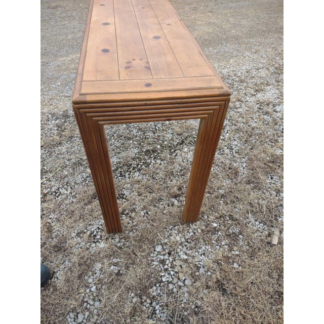 Wood Late 20th Century Henredon Rustic Americana Console Table For Sale - Image 7 of 8