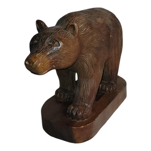 1930s Large Hand Carved Bear Carving