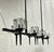 Metal Marian Jamieson "Kellen" Chandelier, Blackened Steel & Murano Glass Style Shades For Sale - Image 7 of 18