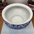 Blue and White Ceramic Bowl with Rounded Bloom Form For Sale - Image 9 of 10