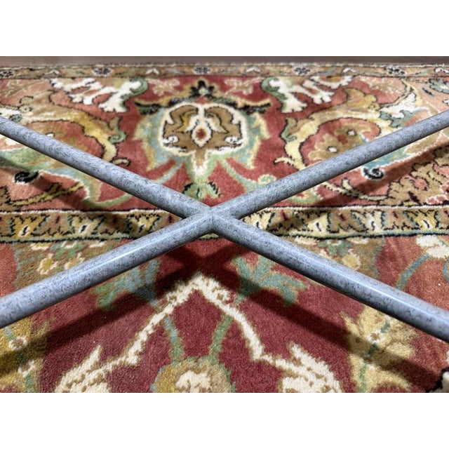 1980s Coffee Table in Iron and Glass, 1980 For Sale - Image 5 of 7