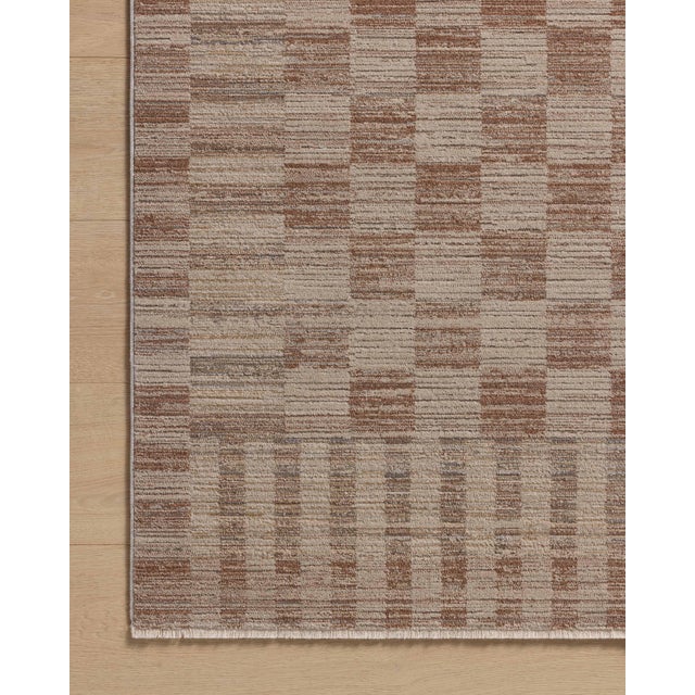 Contemporary Amber Lewis x Loloi Cali Brick / Natural 18" x 18" Sample Rug For Sale - Image 3 of 3