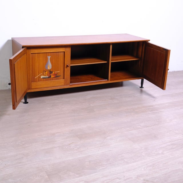 Mid-Century Sideboard in Hand-Painted Wood, 1950s For Sale - Image 11 of 18