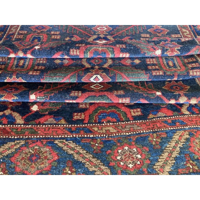 Kurdish Blue Rug, 1890s For Sale - Image 12 of 14