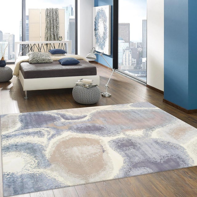 Pasargad Home Modern Ivory Silk & Wool Area Rug- 9' 1'' X 12' 2'' For Sale In New York - Image 6 of 6